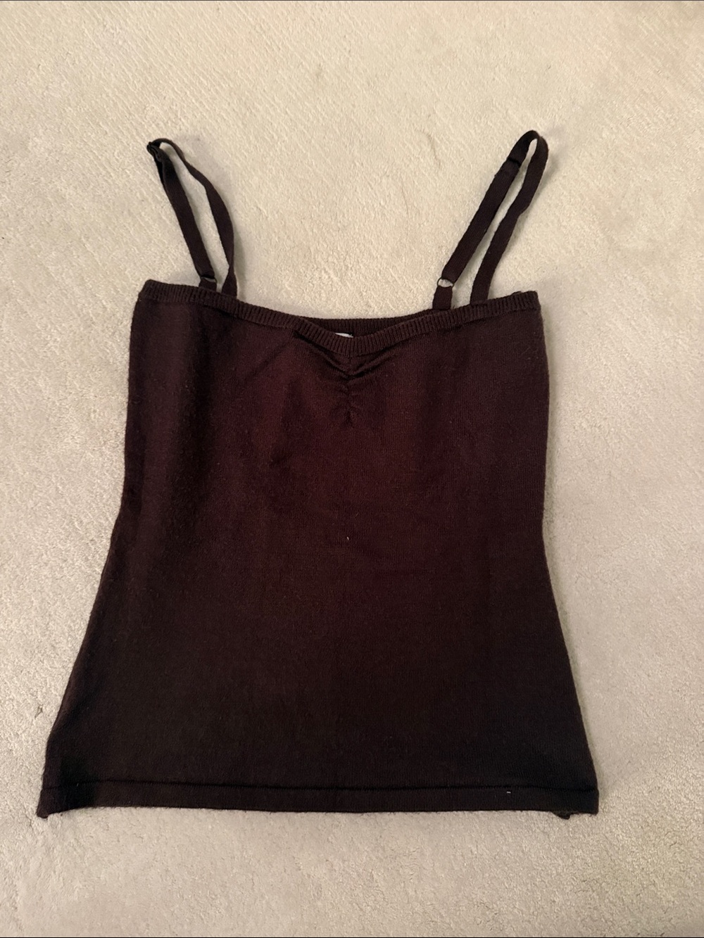 Frankie’s Bikinis Brown Knit Camisole Tank Top